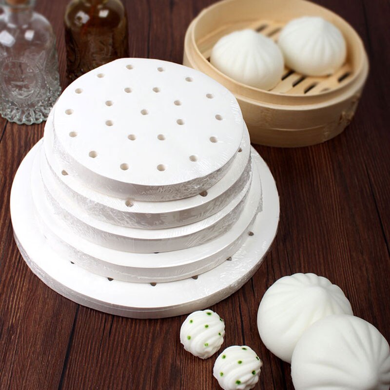 Round Bamboo Steamer Pad Papers - Eco-Friendly Steaming Mats