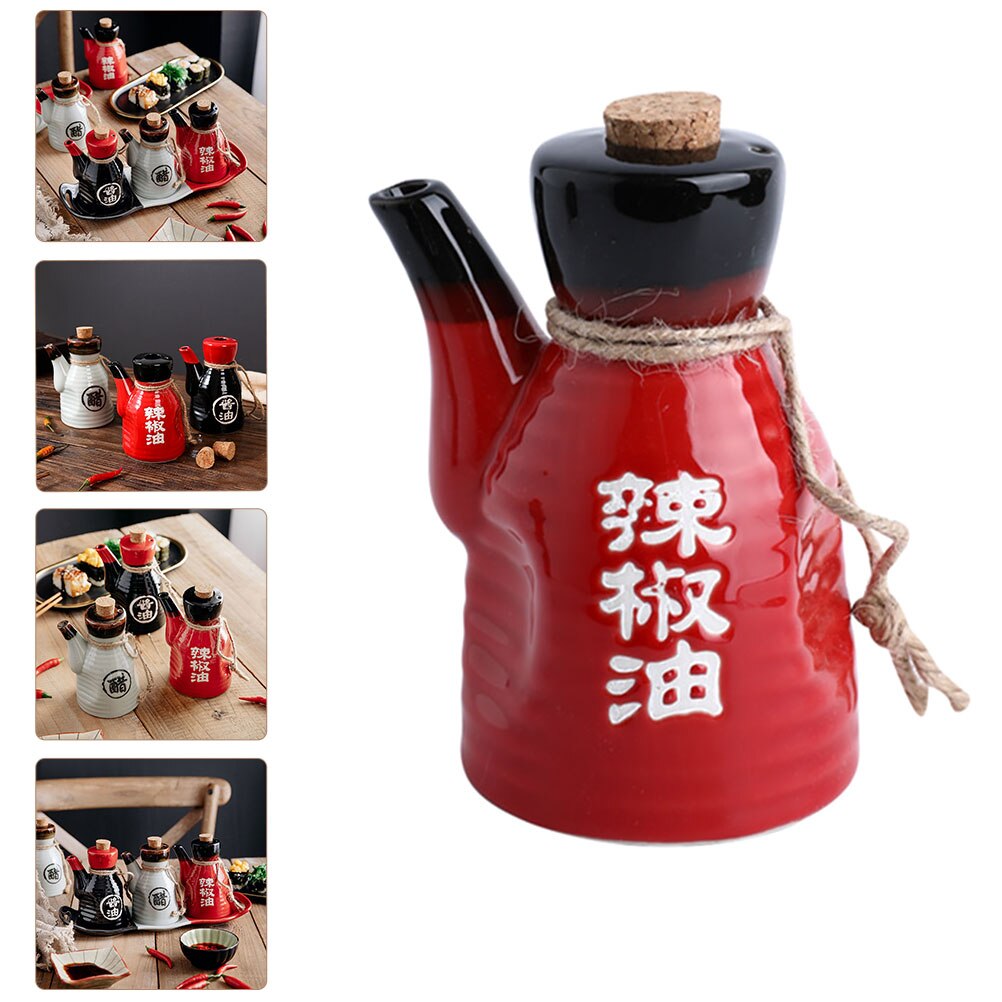Japanese Porcelain Ceramic Soy Sauce & Seasoning Dispenser