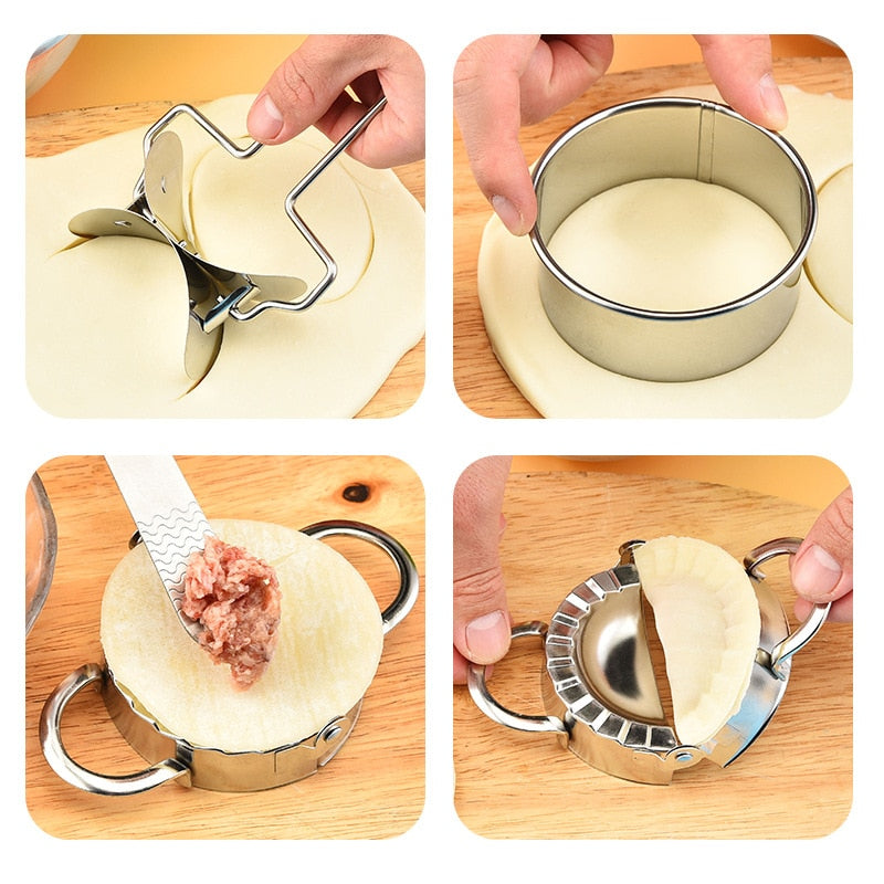 Professional-Grade Stainless Steel Dumpling Molds