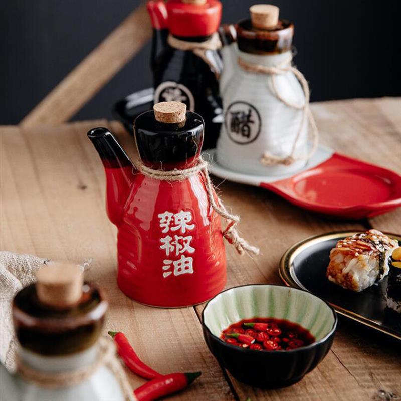 Japanese Porcelain Ceramic Soy Sauce & Seasoning Dispenser