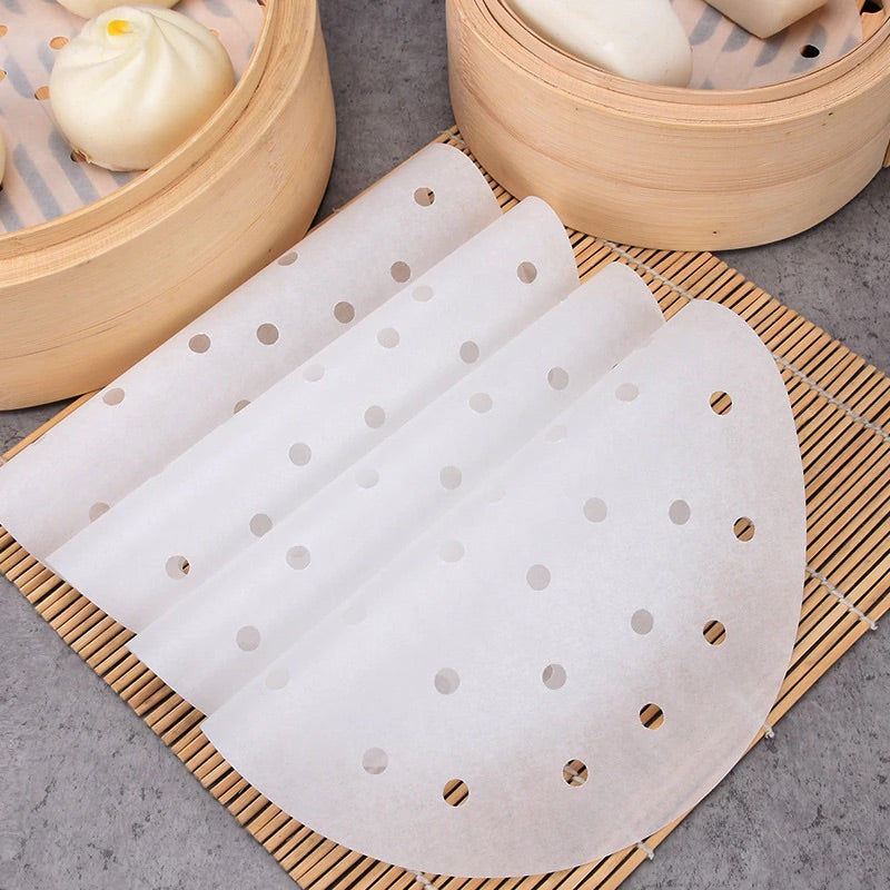 Round Bamboo Steamer Pad Papers - Eco-Friendly Steaming Mats