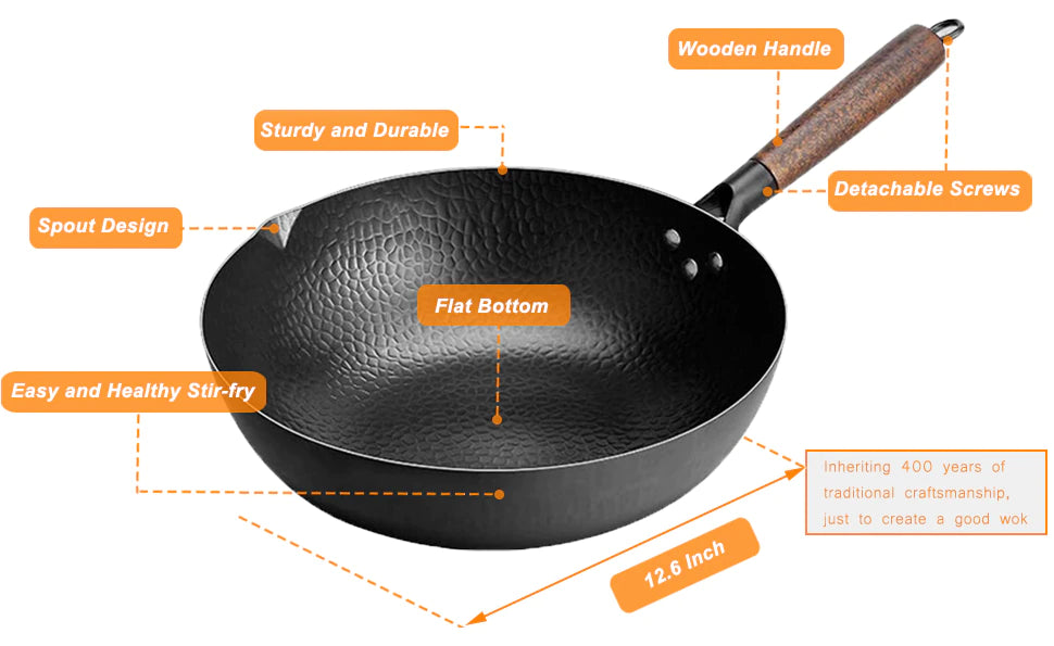 Carbon Steel Non-Stick Wok