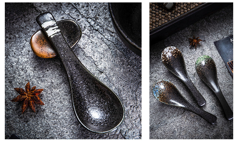Creative Japanese Retro Ceramic Soup Spoon
