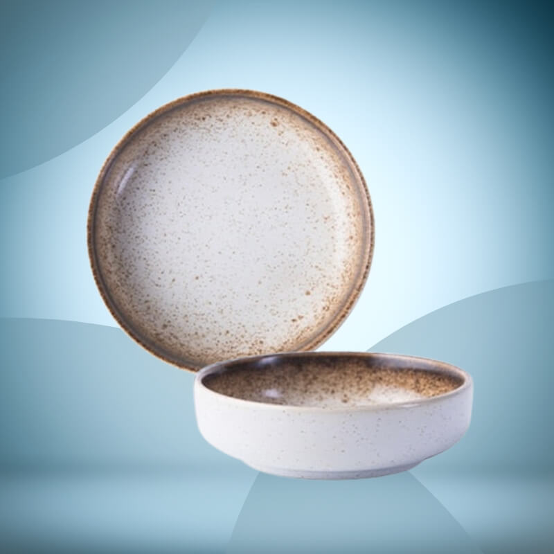 Handmade Ceramic Porcelain Saucer Dishes Porcelain & Marigold (9cm X 2.5cm)