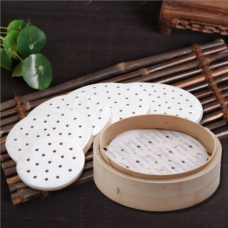 Round Bamboo Steamer Pad Papers - Eco-Friendly Steaming Mats